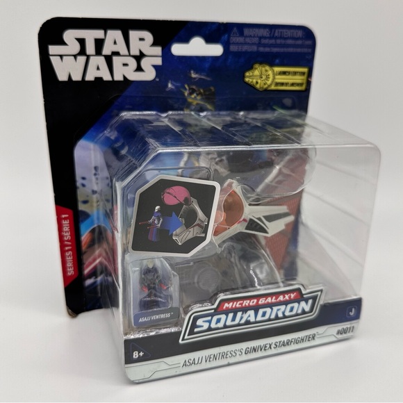 Star Wars Micro Galaxy 3´´ Squadron Asajj Ventress’s Ginivex Starfighter #0011 - Picture 9 of 9